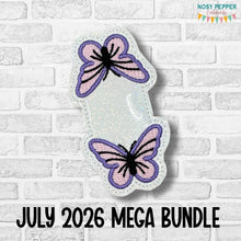 Load image into Gallery viewer, Butterfly magnetic bookmark machine embroidery design DIGITAL DOWNLOAD