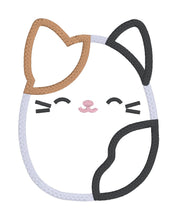 Load image into Gallery viewer, Calico Squishy Applique machine embroidery design (5 sizes included) DIGITAL DOWNLOAD