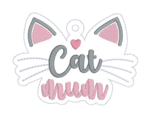 Cat Mum bookmark machine embroidery file DIGITAL DOWNLOAD