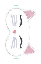 Load image into Gallery viewer, Cat Sleep Mask machine embroidery design (2 sizes included) DIGITAL DOWNLOAD
