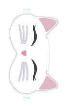 Load image into Gallery viewer, Cat Sleep Mask machine embroidery design (2 sizes included) DIGITAL DOWNLOAD