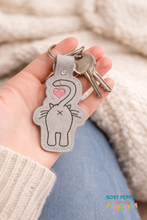 Load image into Gallery viewer, Cat Butt Heart Snap Tab Machine Embroidery Design – Digital Download