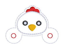 Load image into Gallery viewer,  Chicken Shoe Charm machine embroidery design single and multi files (3 versions included) DIGITAL DOWNLOAD