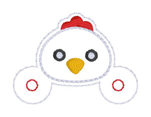  Chicken Shoe Charm machine embroidery design single and multi files (3 versions included) DIGITAL DOWNLOAD