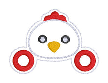 Load image into Gallery viewer, Chicken Shoe Charm machine embroidery design single and multi files (3 versions included) DIGITAL DOWNLOAD
