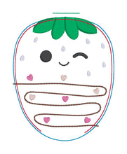 Load image into Gallery viewer, Chocolate Strawberry mini stuffie machine embroidery design machine embroidery design DIGITAL DOWNLOAD