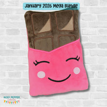 Load image into Gallery viewer, Chocolate Bar stuffie (6 sizes included) —JAN 26 MB—machine embroidery design DIGITAL DOWNLOAD