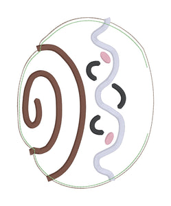 Cinnamon Roll stuffie (5 sizes included) machine embroidery design DIGITAL DOWNLOAD