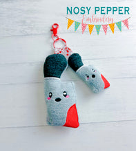 Load image into Gallery viewer, Cleaver mini stuffie (2 sizes included) machine embroidery design DIGITAL DOWNLOAD