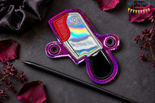 Load image into Gallery viewer, Cleaver applique bun cover --2026 Spooky Mystery Bundle-- machine embroidery design DIGITAL DOWNLOAD