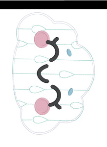 Cloud applique envelope style ITH Mug rug machine embroidery design (4 sizes included) DIGITAL DOWNLOAD