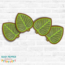 Load image into Gallery viewer, Spring Leaf applique coaster --JAN 26 MB--machine embroidery design DIGITAL DOWNLOAD