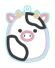 Load image into Gallery viewer, Cow Squishy Applique bookmark machine embroidery file DIGITAL DOWNLOAD