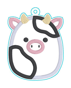 Cow Squishy Applique bookmark machine embroidery file DIGITAL DOWNLOAD