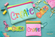 Load image into Gallery viewer, Create (Set of 4 designs) machine embroidery design DIGITAL DOWNLOAD