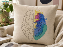 Load image into Gallery viewer, Colorful Creative Brain Sketchy (6 sizes included) machine embroidery design DIGITAL DOWNLOAD