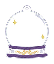 Load image into Gallery viewer, Crystal Ball shaker bookmark/bag tag/ornament machine embroidery file DIGITAL DOWNLOAD