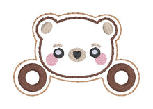 Load image into Gallery viewer, Cute Bears Shoe Charm machine embroidery design single and multi files (3 versions included) DIGITAL DOWNLOAD