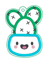 Load image into Gallery viewer, Cute Cactus Applique bookmark machine embroidery file DIGITAL DOWNLOAD