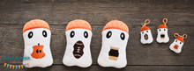 Load image into Gallery viewer, Fall Ghosties stuffie set Mini &amp; Full size set of 3 designs machine embroidery design DIGITAL DOWNLOAD