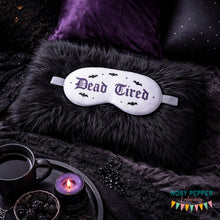 Load image into Gallery viewer, Dead Tired sleep mask --FEB 26 MB--machine embroidery design (2 sizes included) DIGITAL DOWNLOAD