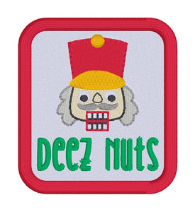 Deez Nuts patch machine embroidery design (2 sizes included) DIGITAL DOWNLOAD