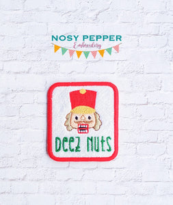 Deez Nuts patch machine embroidery design (2 sizes included) DIGITAL DOWNLOAD