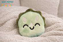 Load image into Gallery viewer, Triceratops stuffie (5 sizes included) machine embroidery design DIGITAL DOWNLOAD