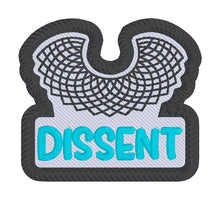 Load image into Gallery viewer, Dissent patch machine embroidery design (2 sizes included) DIGITAL DOWNLOAD