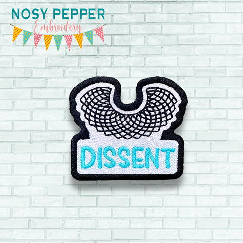 Dissent patch machine embroidery design (2 sizes included) DIGITAL DOWNLOAD