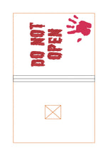 Load image into Gallery viewer, Do Not Open Notebook Cover (2 sizes available) machine embroidery design DIGITAL DOWNLOAD