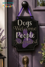 Load image into Gallery viewer, Dogs Welcome Sign 4 sizes included machine embroidery design DIGITAL DOWNLOAD