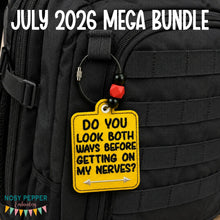 Load image into Gallery viewer, Do You Look bag tag machine embroidery design DIGITAL DOWNLOAD