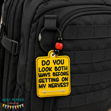 Load image into Gallery viewer, Do You Look bag tag machine embroidery design DIGITAL DOWNLOAD