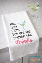 Load image into Gallery viewer, The reasons she drinks applique machine embroidery design (4 sizes included) DIGITAL DOWNLOAD