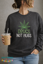 Load image into Gallery viewer, Drugs Not Hugs sketchy machine embroidery design (5 sizes included) DIGITAL DOWNLOAD