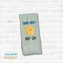 Load image into Gallery viewer, Dumb Wish appliqué machine embroidery design (5 sizes included) DIGITAL DOWNLOAD