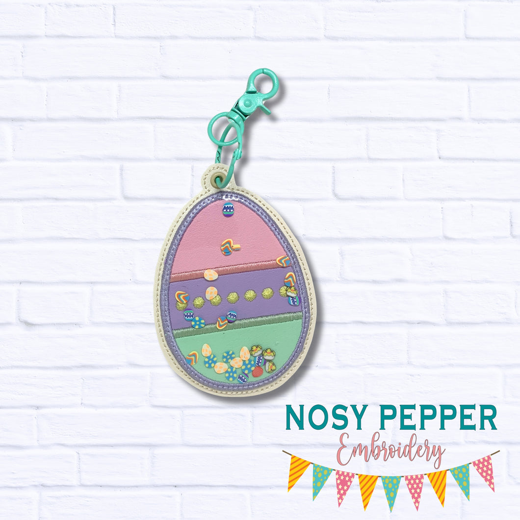 Easter Egg applique shaker bookmark/ornament/bag tag machine embroidery design DIGITAL DOWNLOAD