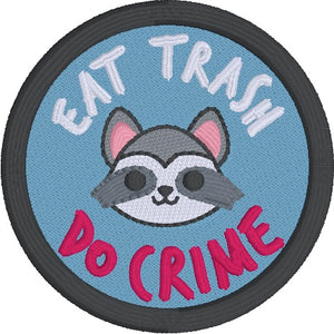 Eat Trash patch April Mystery Bundle (2 sizes included) machine embroidery design DIGITAL DOWNLOAD