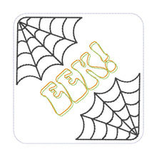 Load image into Gallery viewer, Spooky Eek coaster set of 2 designs machine embroidery design DIGITAL DOWNLOAD