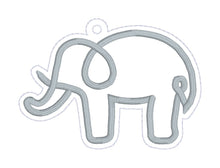 Load image into Gallery viewer, Elephant Minimalist Bookmark machine embroidery design DIGITAL DOWNLOAD