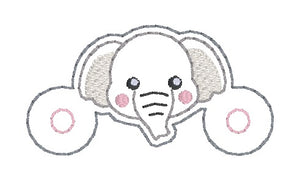 Elephant Shoe Charm machine embroidery design single and multi files (3 versions included) DIGITAL DOWNLOAD