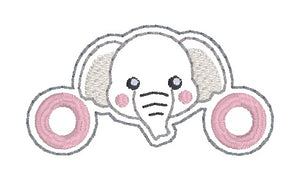 Elephant Shoe Charm machine embroidery design single and multi files (3 versions included) DIGITAL DOWNLOAD