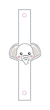 Load image into Gallery viewer, Elephant Shoe Charm machine embroidery design single and multi files (3 versions included) DIGITAL DOWNLOAD