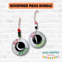 Load image into Gallery viewer, Elf Watch ornament machine embroidery design DIGITAL DOWNLOAD