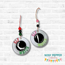 Load image into Gallery viewer, Elf Watch ornament machine embroidery design DIGITAL DOWNLOAD