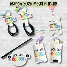 Load image into Gallery viewer, You Are Enough sanitizer set machine embroidery file (4 designs included) DIGITAL DOWNLOAD
