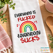 Load image into Gallery viewer, Everything Is F'd machine embroidery design (4 sizes included) DIGITAL DOWNLOAD