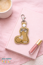 Load image into Gallery viewer, Ferret snap tab (single and multi files included) machine embroidery design DIGITAL DOWNLOAD