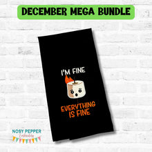 Load image into Gallery viewer, I'm Fine appliqué machine embroidery design (4 sizes included) DIGITAL DOWNLOAD